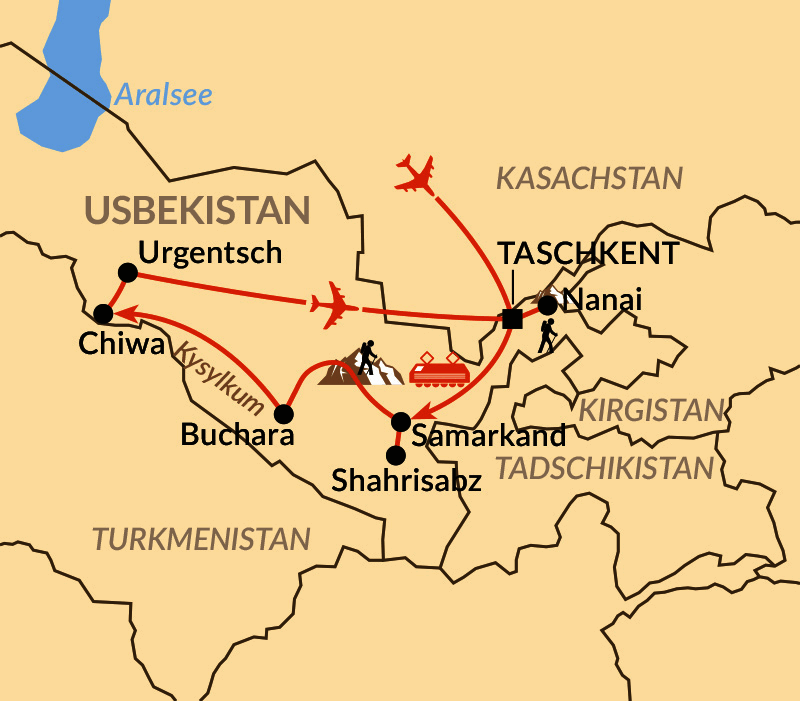 Karte: Juwele der Seidenstraße