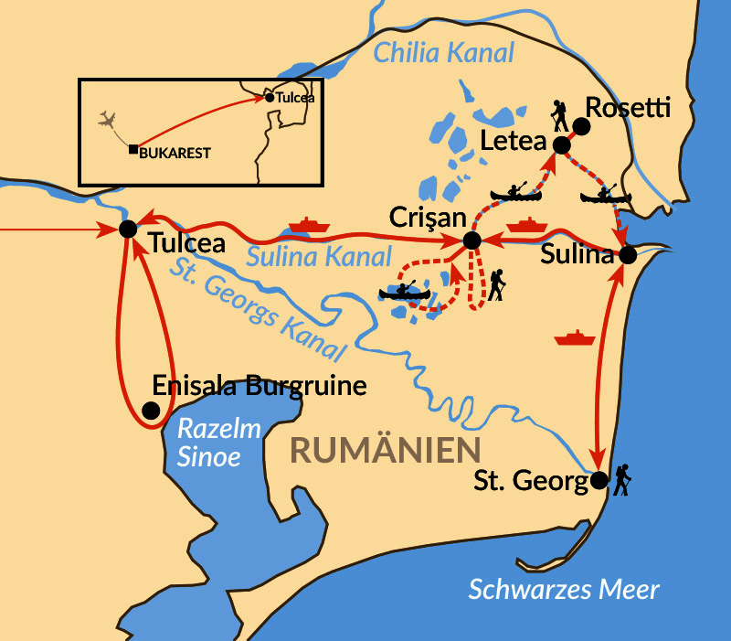 Karte: Einzigartiges Donaudelta