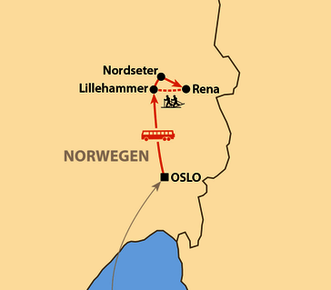 Karte: Skimarathon Birkebeiner Rennet 