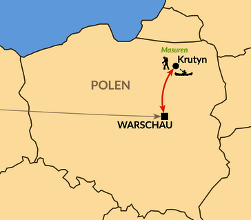 Karte: Kajaktour auf der Krutynia
