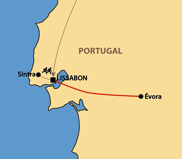Karte: Lissabon Halbmarathon
