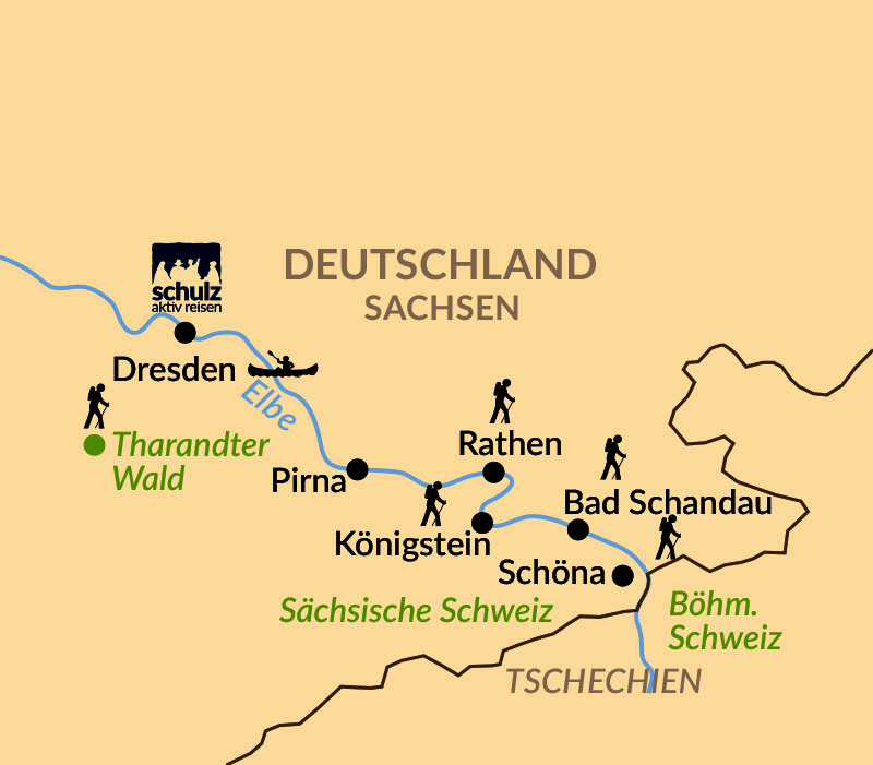 Karte: Wandersonntag - Sächsische Schweiz & Co.!