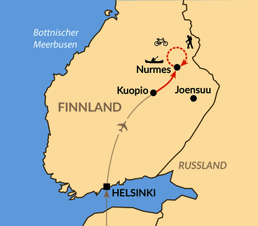 Karte: Seensucht: Helle Nächte in Finnisch-Karelien