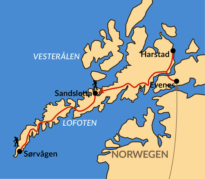 Karte: Wintererlebnis Lofoten