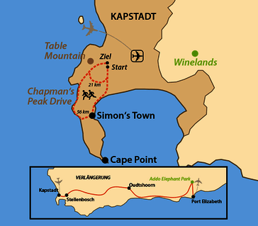 Karte: Two Oceans Marathon