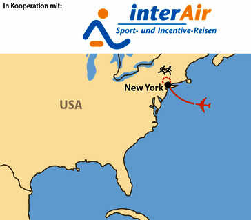 Karte: New York Marathon in Kooperation mit interAir