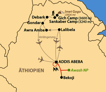 Karte: Great Ethiopian Run