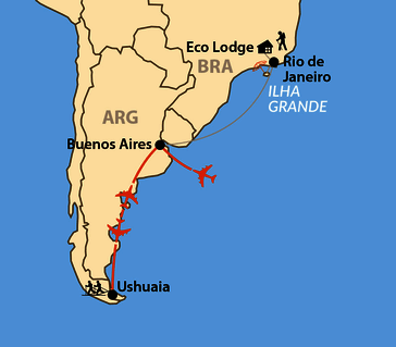Karte: Ushuaia Loppet 