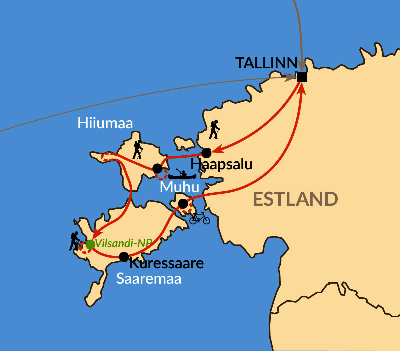 Karte: Estlands Inseln im Aufwind