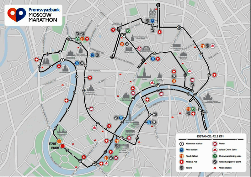 Karte: Moskau-Marathon