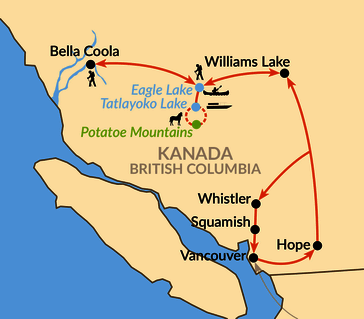 Karte: Sehnsuchtsziel Westkanada: Naturabenteuer in British Columbia