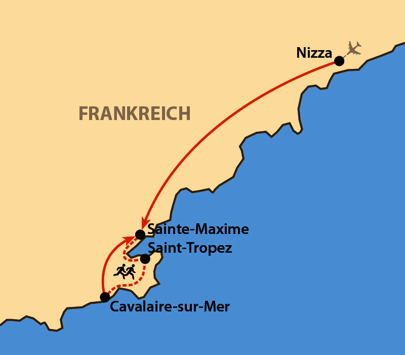 Karte: Saint-Tropez-Marathon 