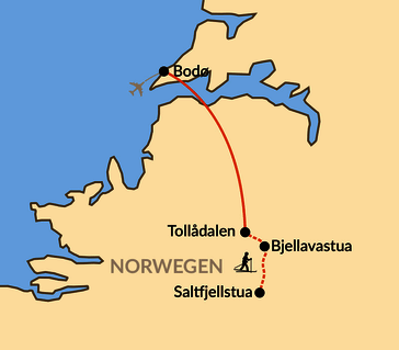 Karte: 66° NORD - Skitour am Polarkreis