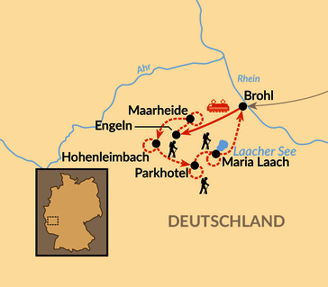 Karte: Die Eifel entdecken – auf Schusters Rappen