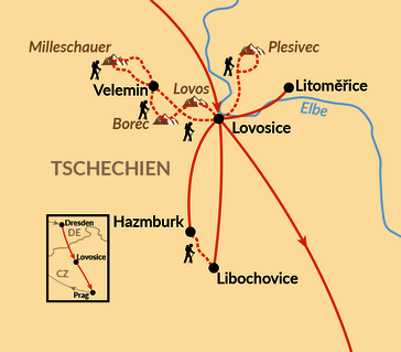 Karte: Das Böhmische Mittelgebirge - Ein vergessenes Wanderparadies