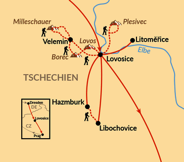 Karte: Das Böhmische Mittelgebirge - vergessenes Wanderparadies