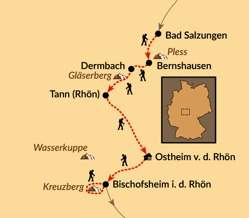 Karte: Biosphärenreservat Rhön – Land der offenen Fernen