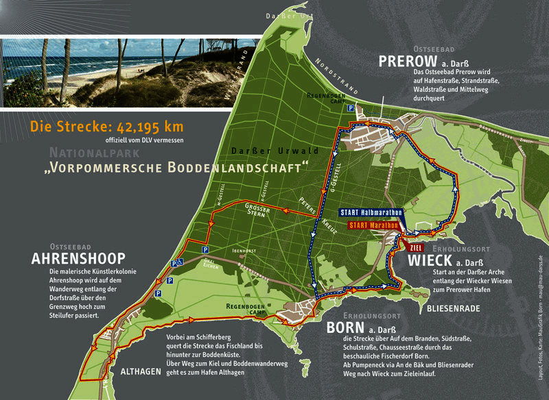 Karte: Darß-Marathon