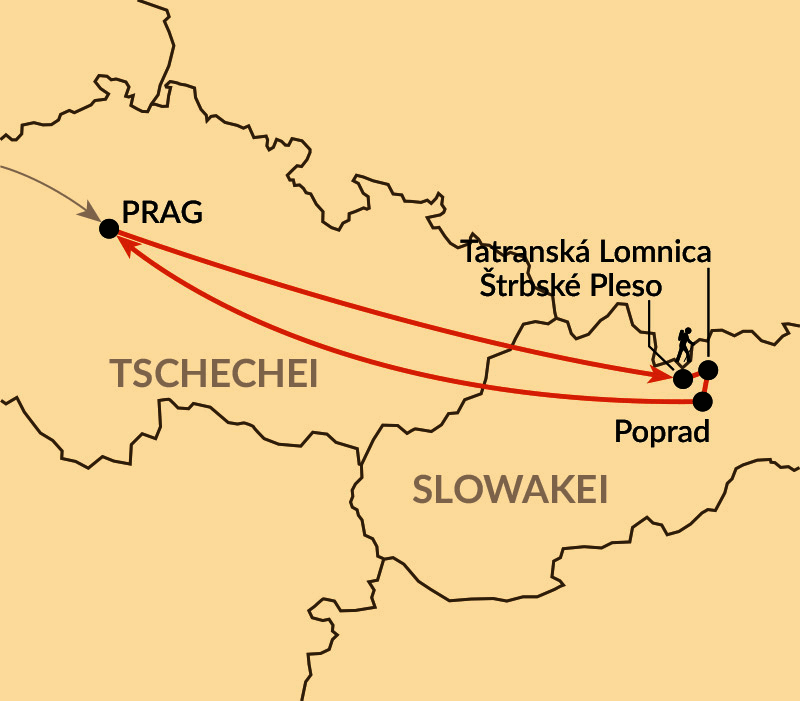 Karte: Hohe Tatra – Im kleinsten Hochgebirge der Welt