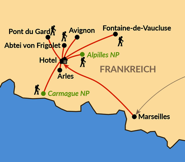 Karte: Provence - südfranzösische Perle