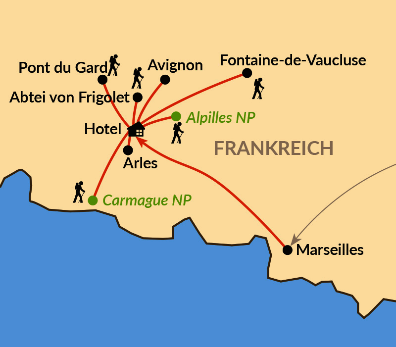 Karte: Provence - südfranzösische Perle