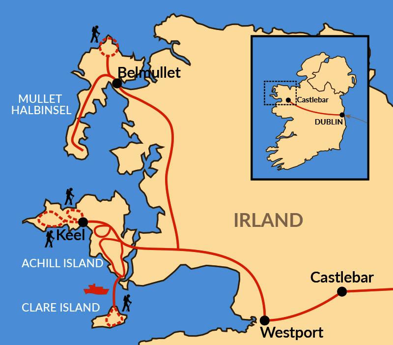 Karte: Irland pur auf Achill Island