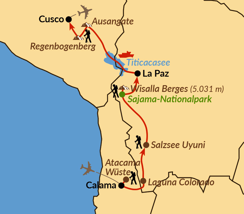 Karte: Großes Anden Trekking