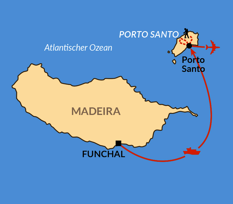 Karte: Baustein Porto Santo – die goldene Insel im Atlantik