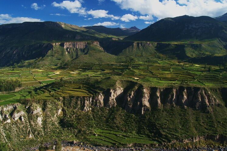 Colca-Tal, eines der attraktivsten Natursehenswürdigkeiten Perus.