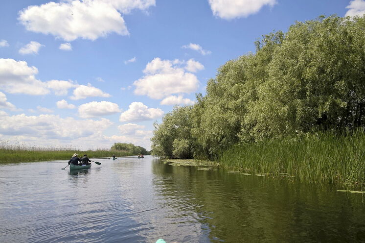 Im 2er-Kanu erkunden Sie die weitverzweigten Wege des Donaudeltas
