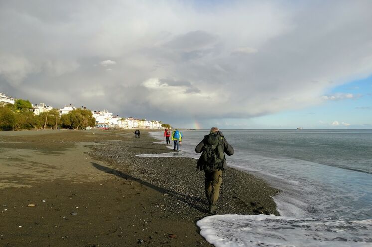Ankommen an der Küste von Mirtos nach einer Bergwanderung