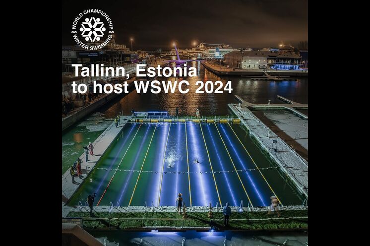 Das 25m-Wettkampfbecken im winterlichen Tallinn